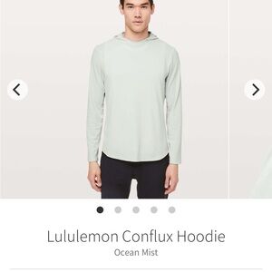 Lululemon Conflux Hoodie Ocean Mist Men’s Size L Like New